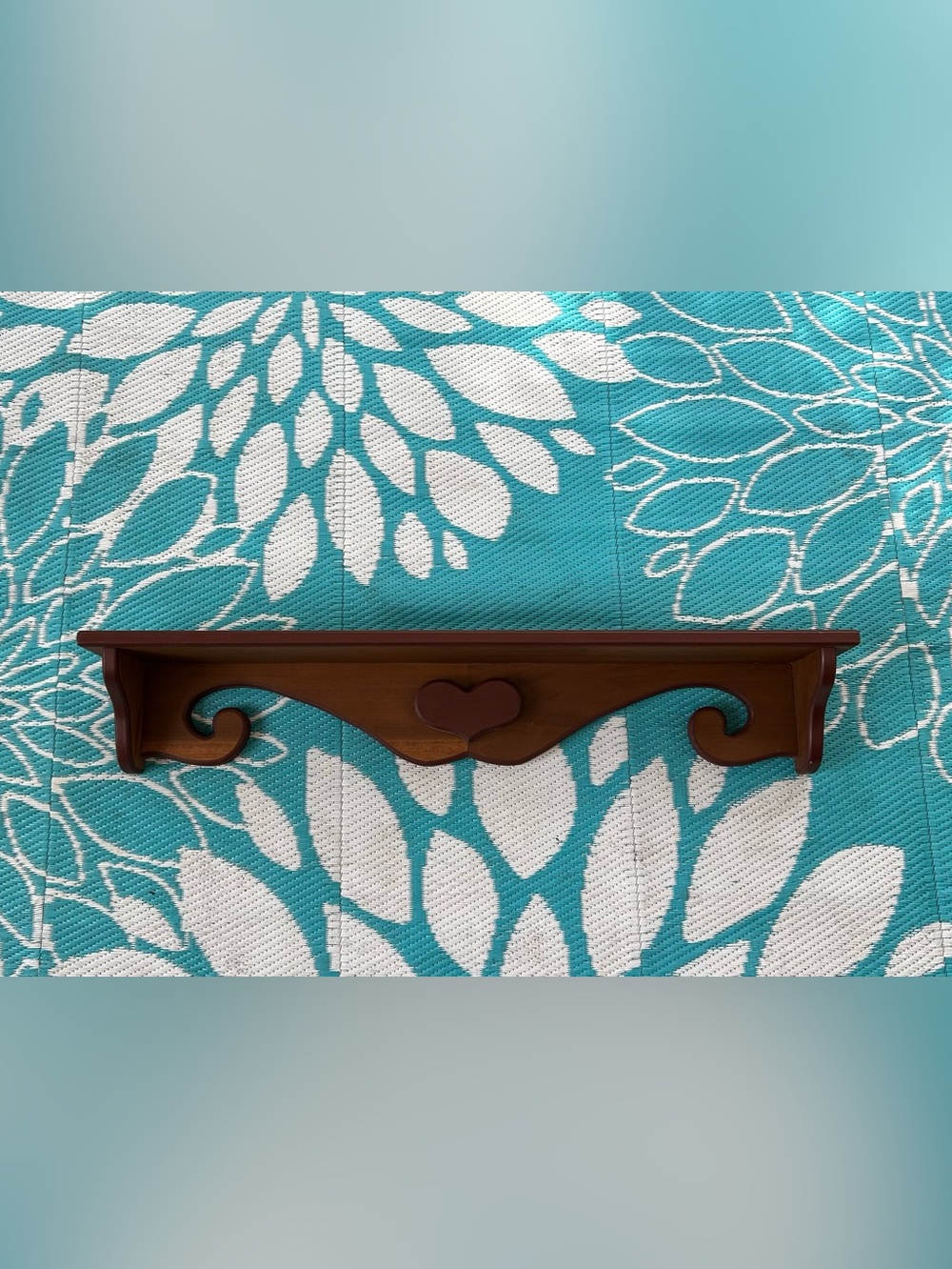 Vintage Farmhouse 36" Wooden Heart Country Wall Shelf